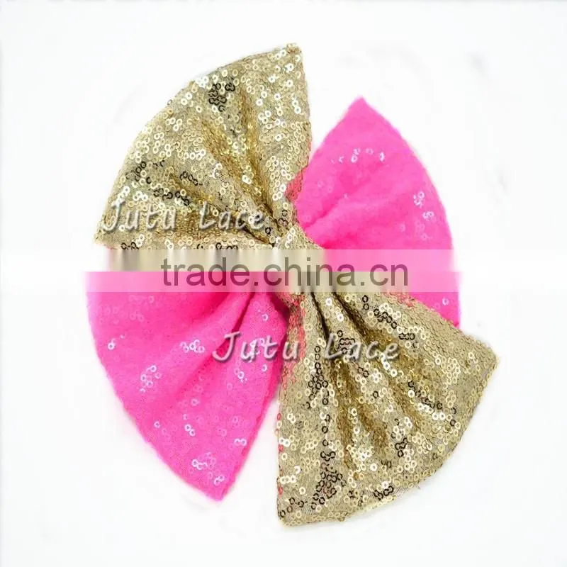 25colors of high quality decoration tutus bowknots -7inch big sequin fabric hair bows