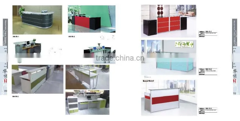 High quality supermarket cashier counter table with LED light inside