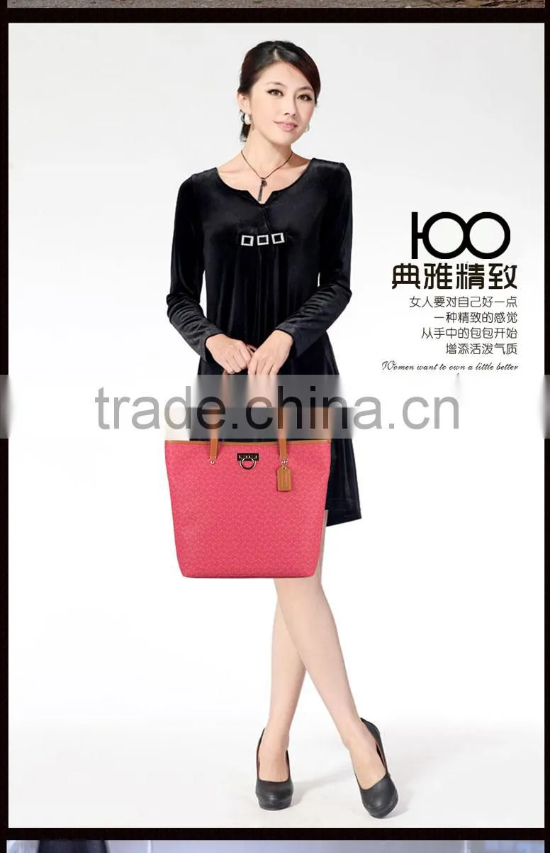 china good Quality Leather Pu Shoulder Hand Bag Women walker tote bag