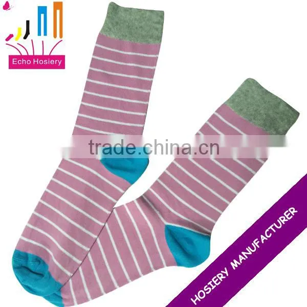Neon Nice Strips Blue Crew Socks
