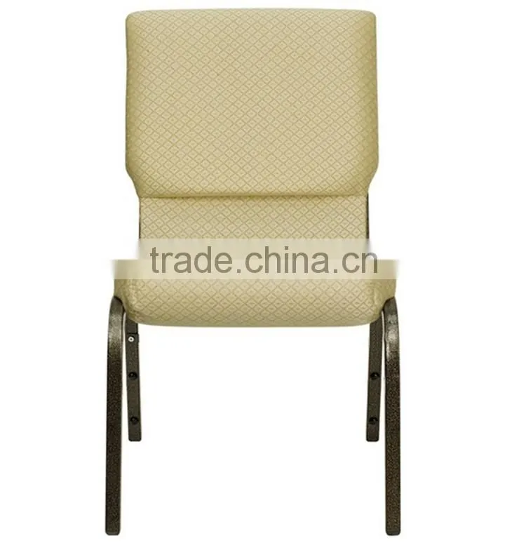 Beige stacking CHURCH CHAIR with super quality from China factory