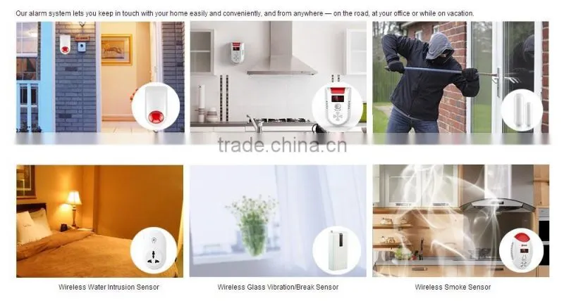 KERUI new Wifi based support IOS Android phone control gsm security wireless smart security alarm system