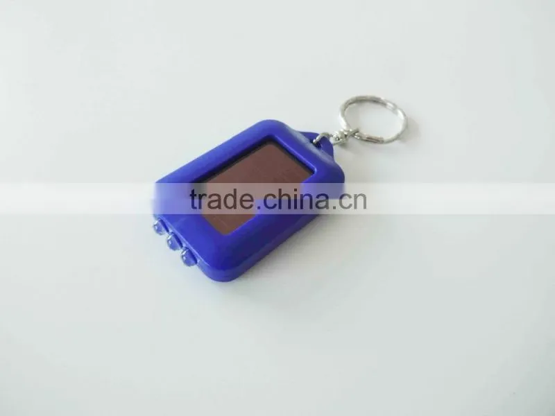 Onlystar GS-4006 portable LED torch keychain power panel with 3 leds solar flashlight