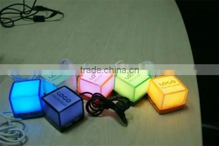 Promotional gift computer Colorful LED 4 Port Mini USB HUB