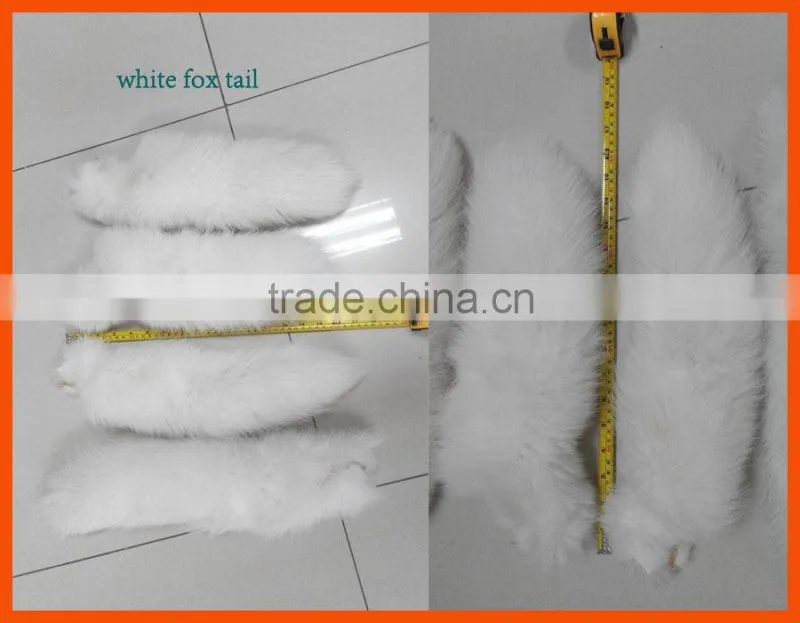 Fox fur skins dyed in different colors