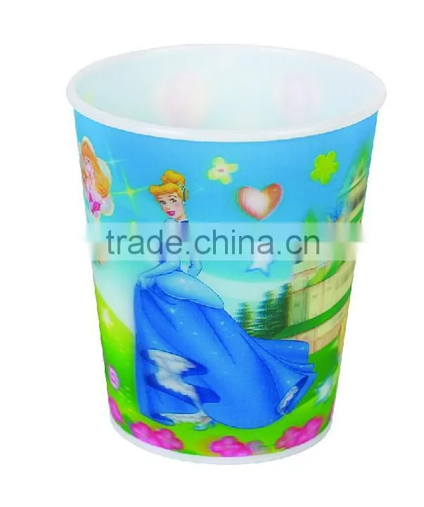 400ml 3D lenticular hard plastic cartoon cup for kids
