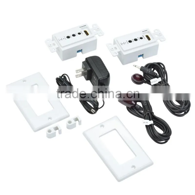 CHEERLINK HDMI Extender Supported 1080P HDMI V1.3 Single Cat5e/6 Wall Plate POE Extender Set With Transmitter and receiver