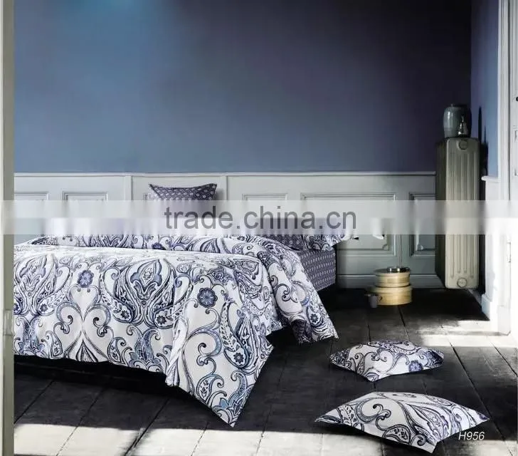 reactive printed cotton fabric bedding set for bedroom collection