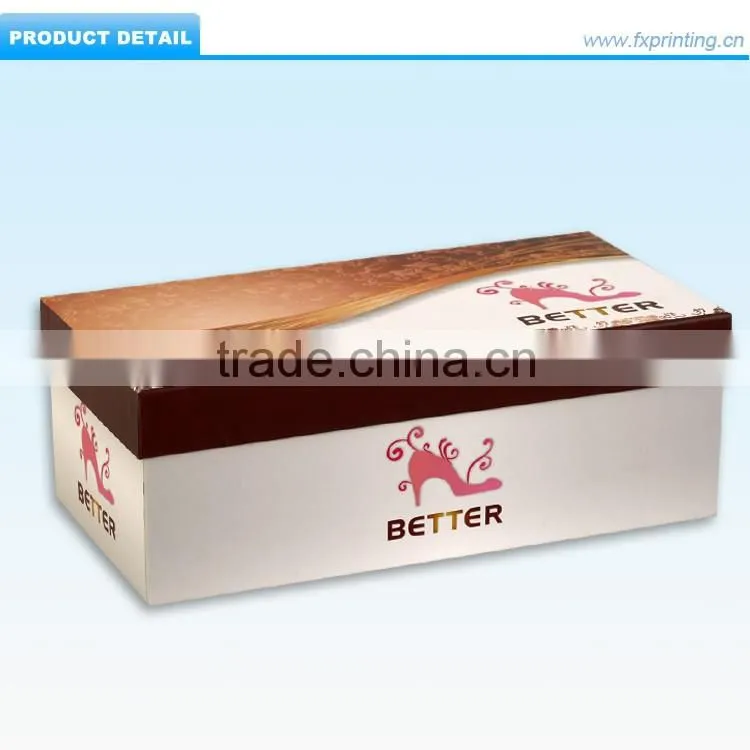 Wholesale Luxury Custom Color Printed Paper Shoe Packaging Box With Logo For High Heels