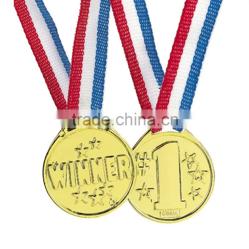Hot Sale Cheap Customized Shoot For the Stars Molded Medals Sports Day Souvenir Awards Toys Party Supplies Favors Plastic Prizes