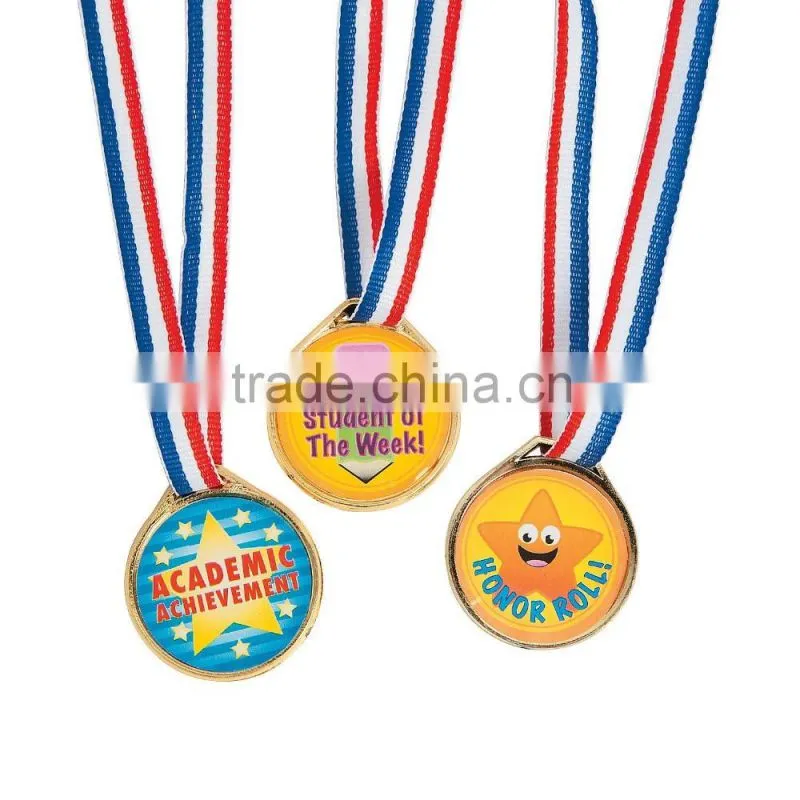 Fashion Unique Award Custom Cheap Plastic Honor Commemorative Patriotic Medal on a Nylon Ribbon with an All American printed