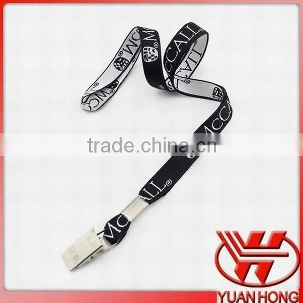 Fashion card neck strap woven polyester material lanyards