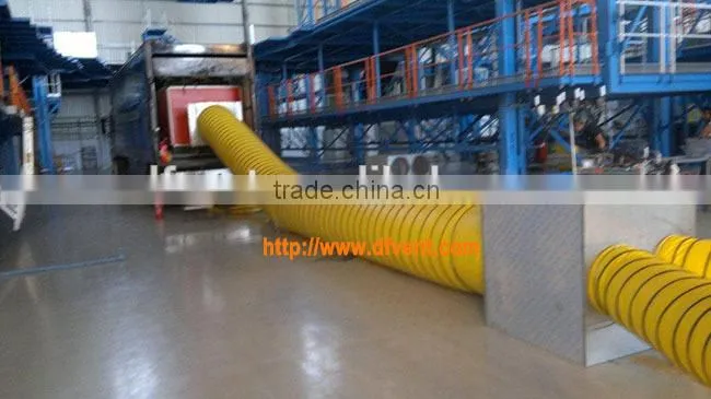 pvc heater ventilation duct pipe with rubber cotton