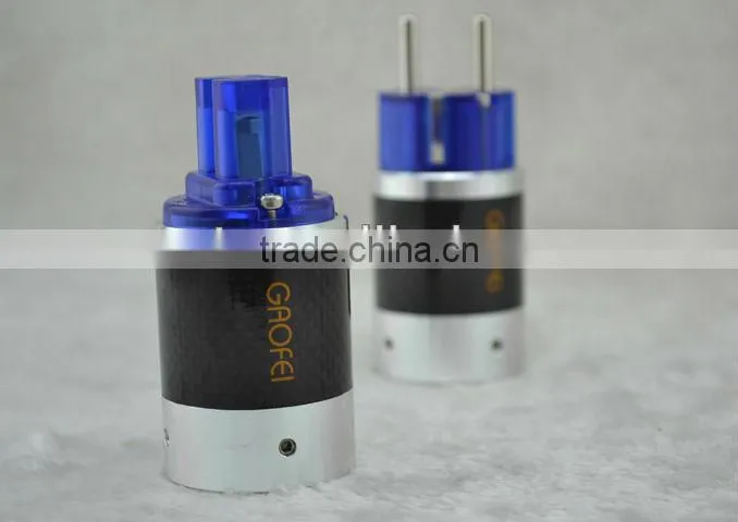 Audiocrast Rhodium Plated Carbon Fiber Schuko Power plug