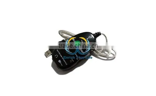 Black USB Guitar Link Cable USB Interface Link Audio Cable for PC/ Mac Recording