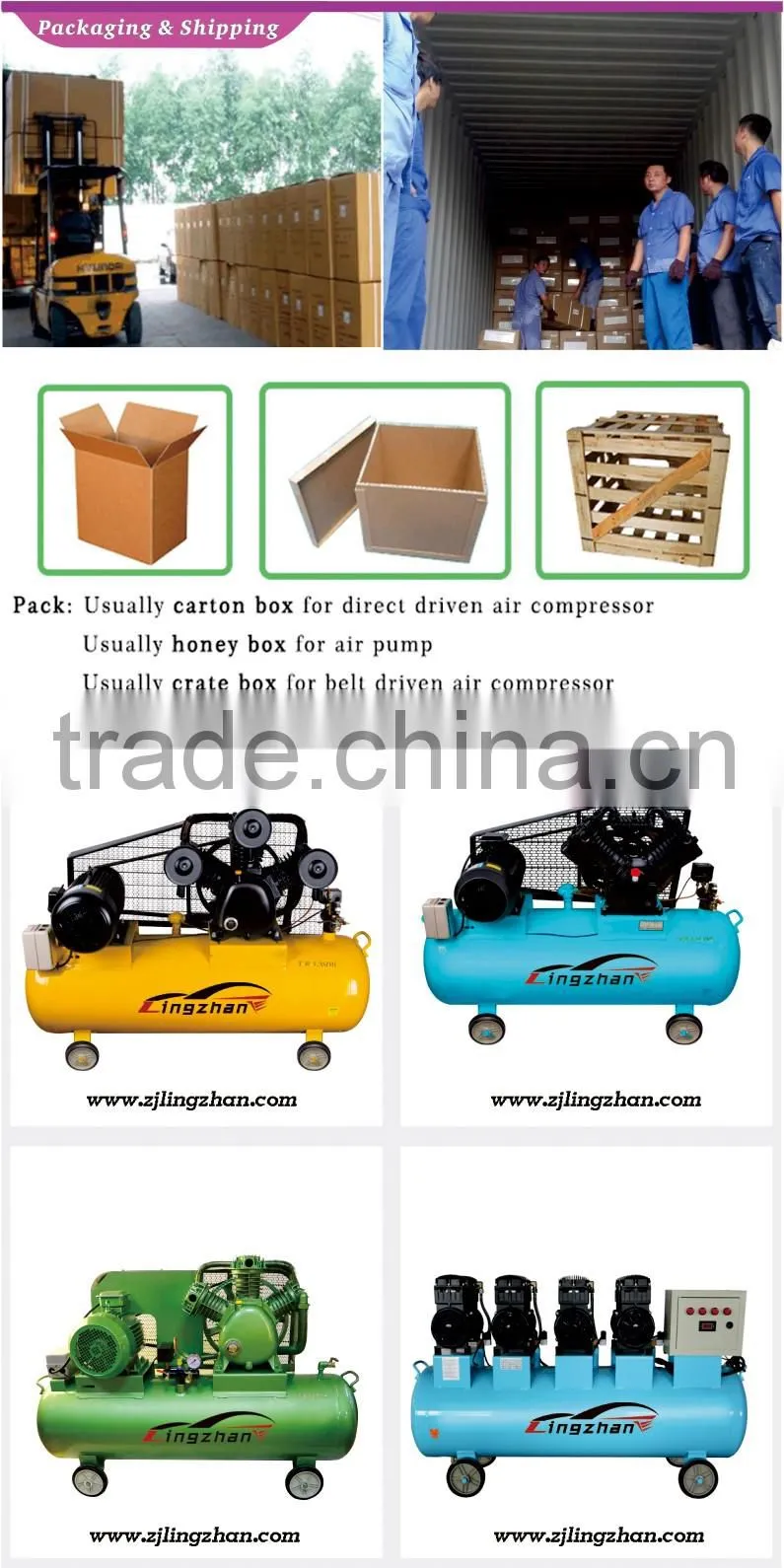 0.9 m3/min three-stage air compressor pump, portable air compressor