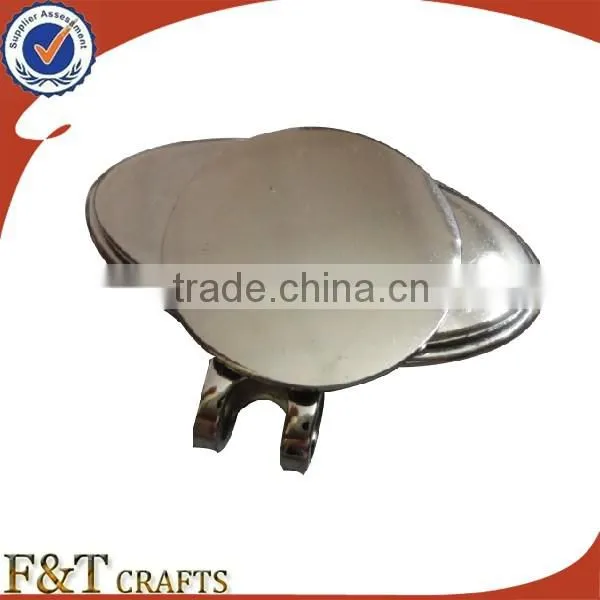 Zinc alloy palting nickle blank golf ball marker make in China