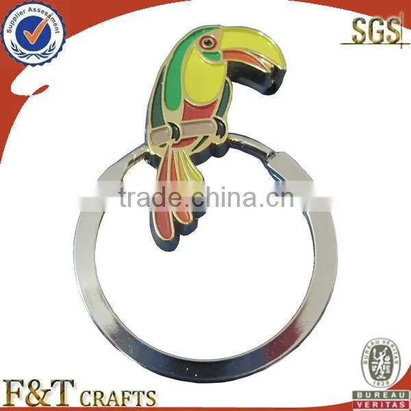 fashion metal leather die cut coach keychain