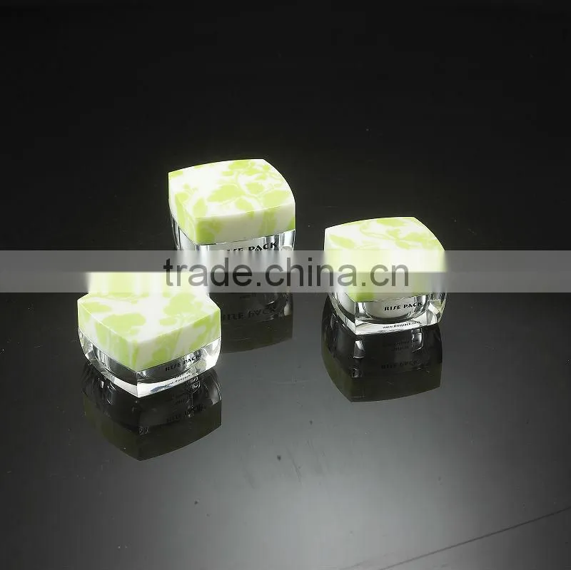 square acrylic cosmetic jars