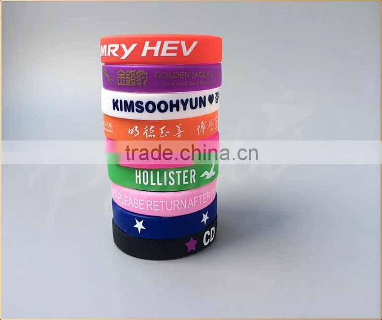 Custom silicon bracelet rubber band bracelet