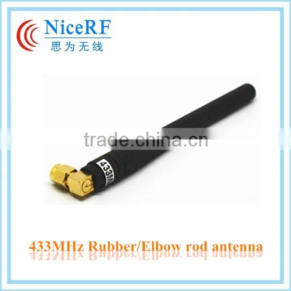 Rubber Antenna SW433-WT100 for Wireless Transceiver RF Module 433MHz Elbow Rod Antenna 433MHz Rubber Antenna 433