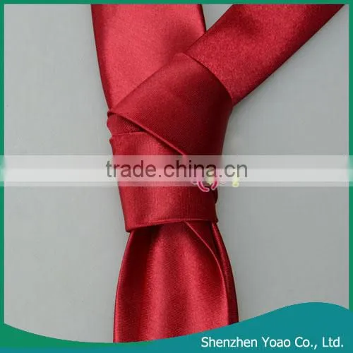100% Silk Fabric For Tie Wine Red