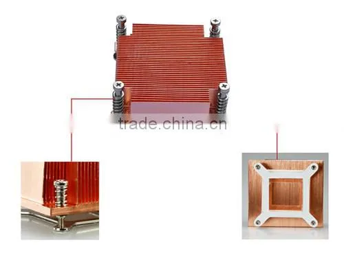775 Passive CPU Cooling fan/heatsink skiving, copper, processor 87 x 83 x 23