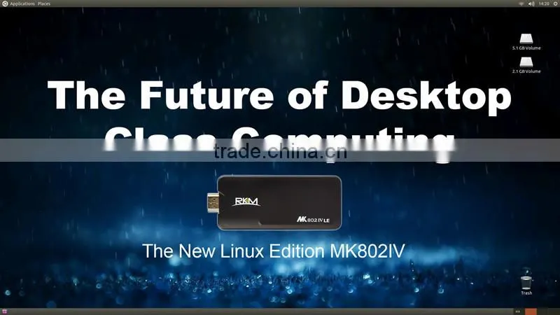 RKM MK802IV/8G LE Quad Core Ubuntu linux MINI PC Rockchip RK3188 2G DDR3 WiFi Bluetooth