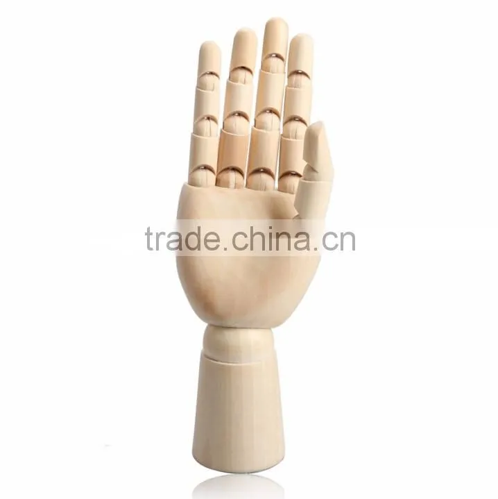 New Coming Cartoon Joint Wooden Hand for Decoration,3 Style Wooden Hand Toys for Children/Friends