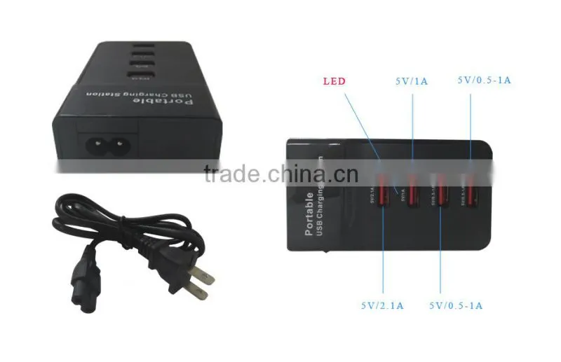 USB 4 Ports mobile phone charge station