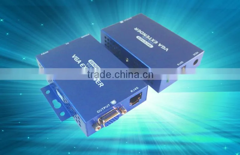50M RJ45 UTP VGA extender 1x1 with audio(0-300m) by single cat5e