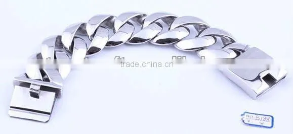 B188 fashion high super big size 316l stainless steel bracelets