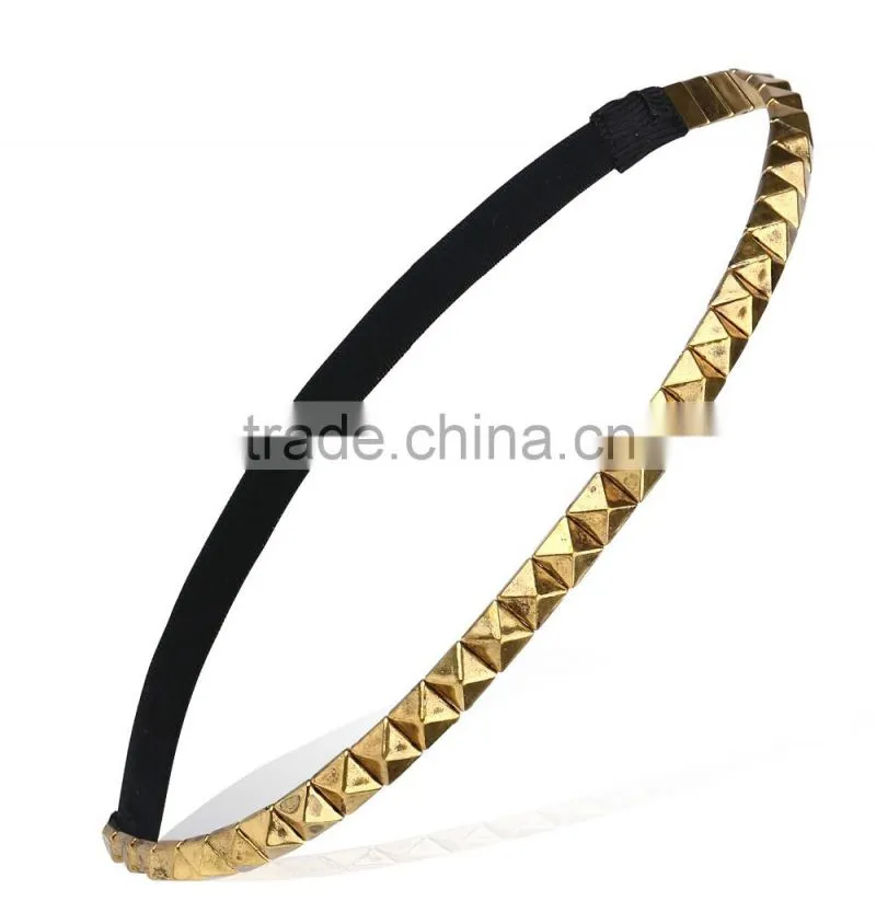 Promotional Women's Adjustable crystal hair accessory flower hairband,elastic hair band