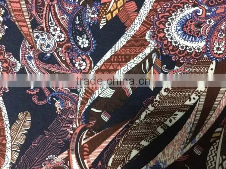 stock woven cotton rayon printed fabric wholesale