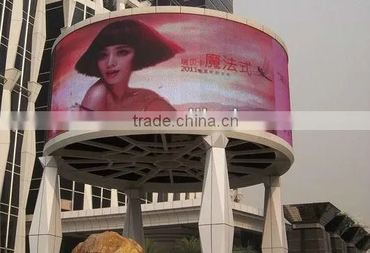 Curved P20mm outdoor video full color rental 360 degree led display for advertisement