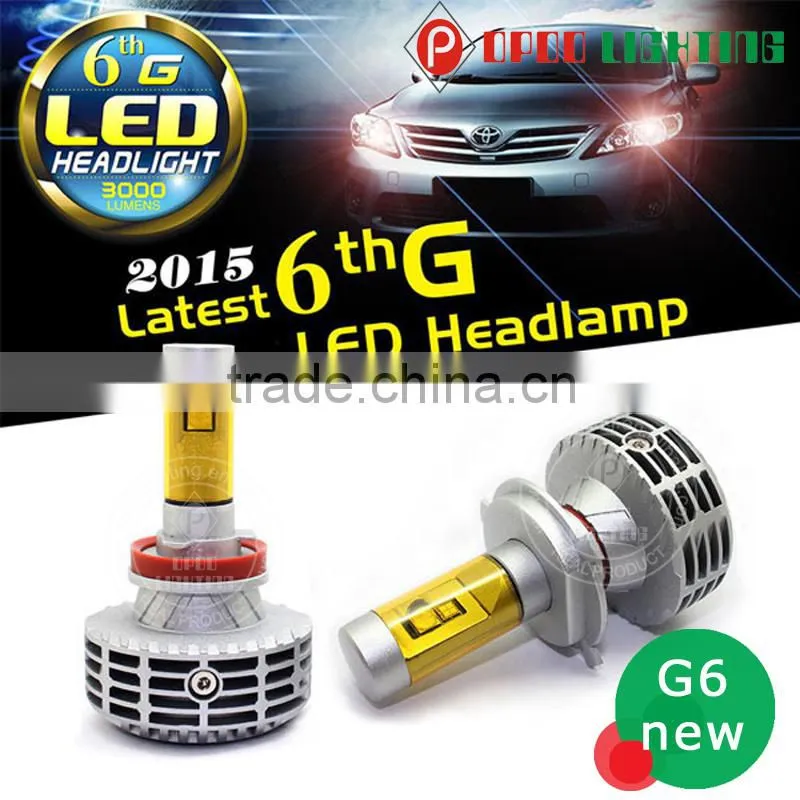 Bright 6th DIY color 3000LM 9004 led motorcycle headlight
