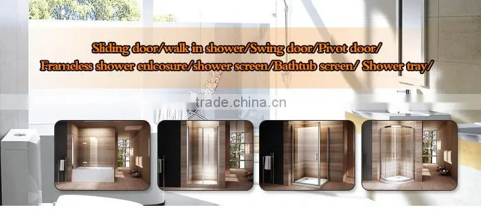 Wall to Wall Shower Screen 1200x1900mm Hinge