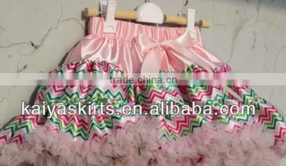 new design new color wholesale chevron pettiskirt for girls hot sale 2013 lastest new design satin skirt