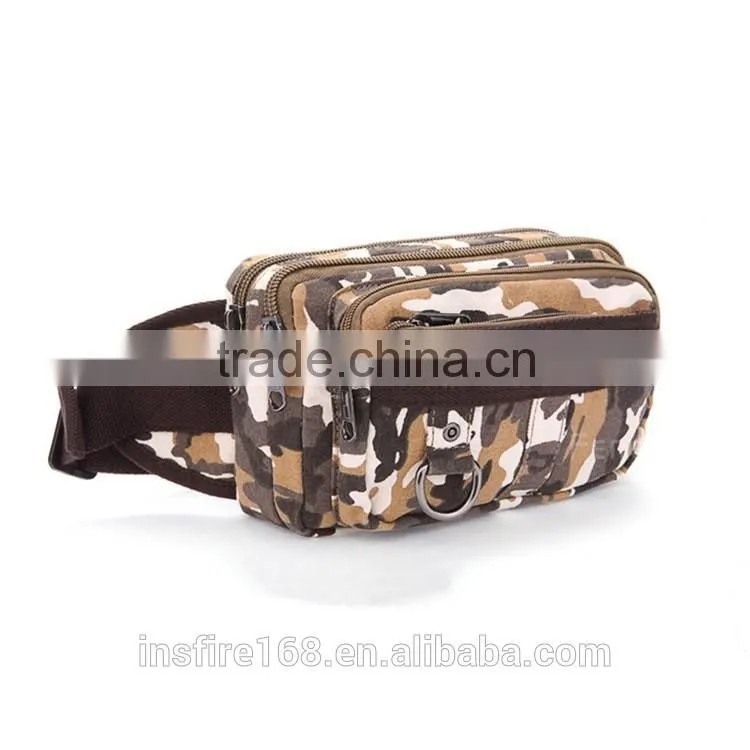 2016 outdoor waist bag fashionable classical canvas waist leg bag