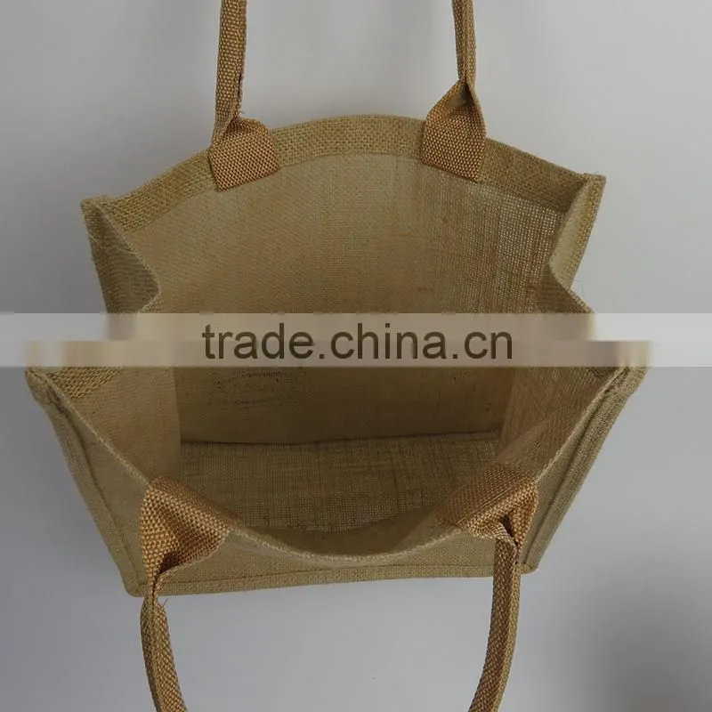 Giveaway Cheap Logo Customized Cotton Jute Bag Jute Shopping Bag