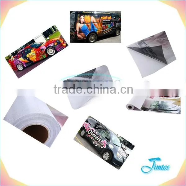 waterproof pvc perforated vinyl inkjet outdoor sticker
