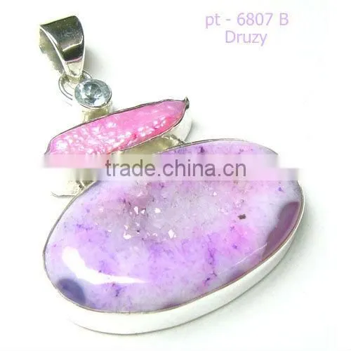 925 semi precious turquoise gemstone jewelry fashion pendant
