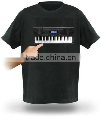 Newest wireless el t-shirt equaliser lighting el t-shirt