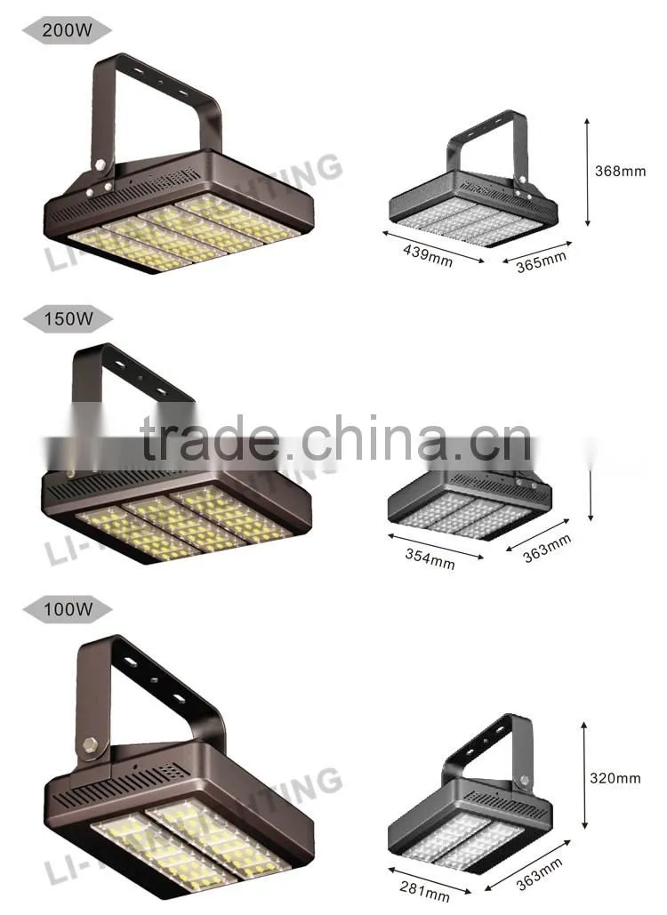 100w 150w 200w 300w 350w 400w new IP65 waterproof outdoor 120w LED tunnel light/led flood light