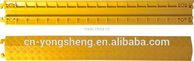 Full Yellow 1-channel Cable Protectors PVC Speed Humps & Bump