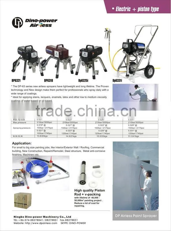 DP63 electric airless paint sprayer