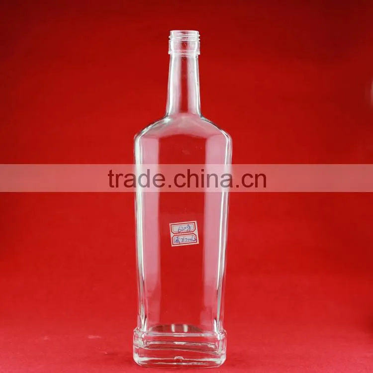 New design glass liquor bottle 300ml high quality glass bottle flint glass bottle