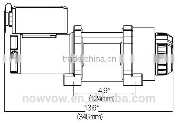 Mini 12V electric winch NVT3500, mini portable winch, atv winch
