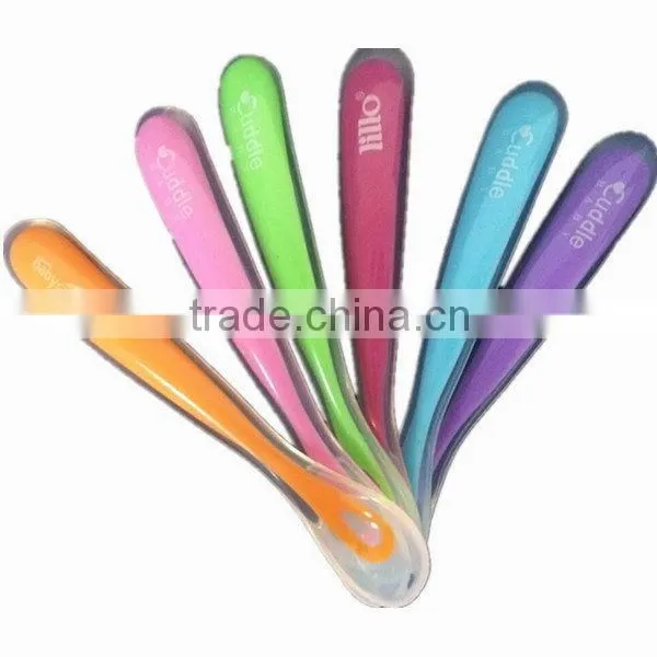 Bottom price hot-sale food grade durable silicone baby spoon