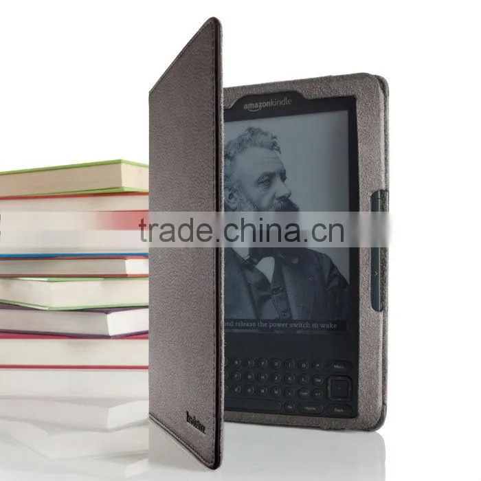 The beauty of leather-bound books case for kindle E-reader.
